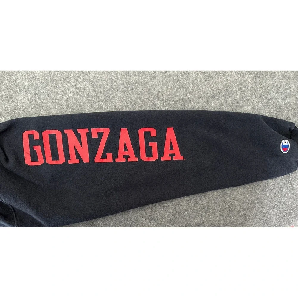 Champion‎ Gonzaga Bulldogs Hoodie Mens M Navy Spellout NCAA College Sportswear